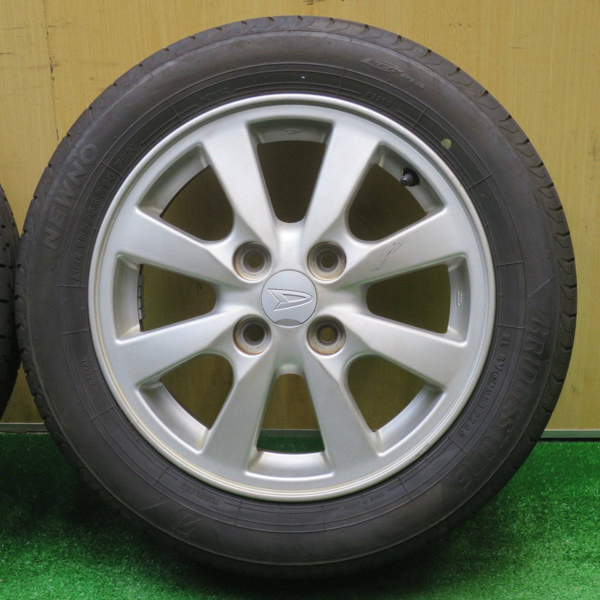 4本価格！24年★ダイハツ タント ムーヴ 等 純正 155/65R14 ブリヂストン NEWNO ニューノ 14インチ PCD100/4H★5110311NJノ
