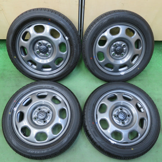 新車外し！23年★スズキ ハスラー 純正 スチール 165/60R15 ダンロップ エナセーブ EC300+ 15インチ PCD100/4H★5080406イノ