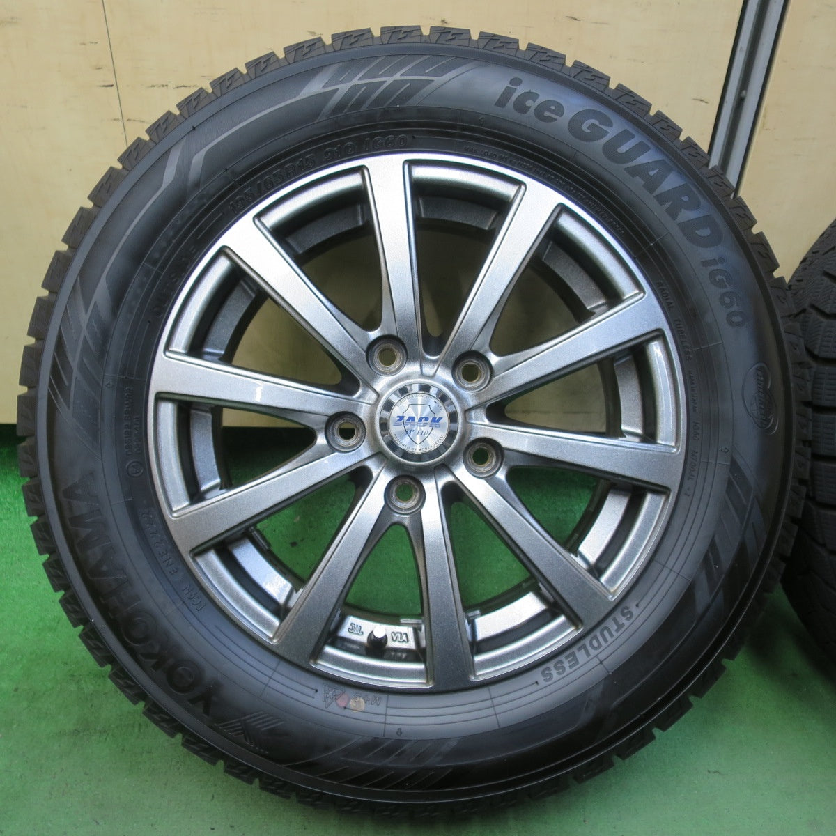 バリ溝！22年！キレイ！ほぼ10分★スタッドレス 195/65R15 ヨコハマ アイスガード iG60 ZACK JP-110 MONZA ザック 15インチ PCD114.3/5H★5072505イス