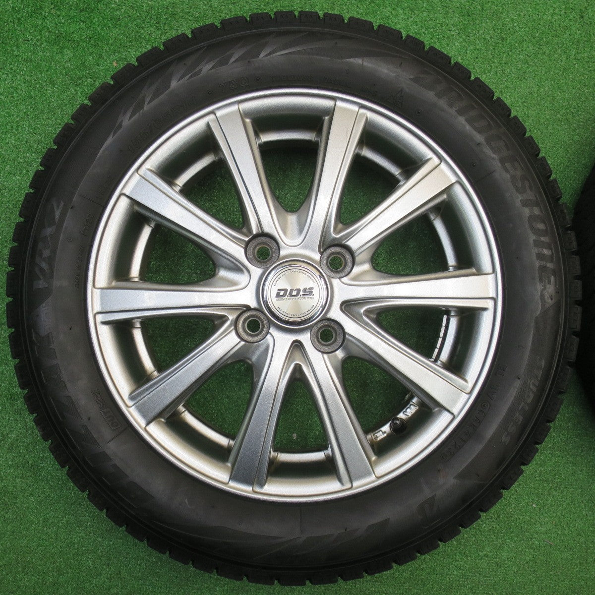 バリ溝！23年！9.5分★スタッドレス 155/65R14 ブリヂストン ブリザック VRX2 D.O.S. DOS 14インチ PCD100/4H★5110408NJス