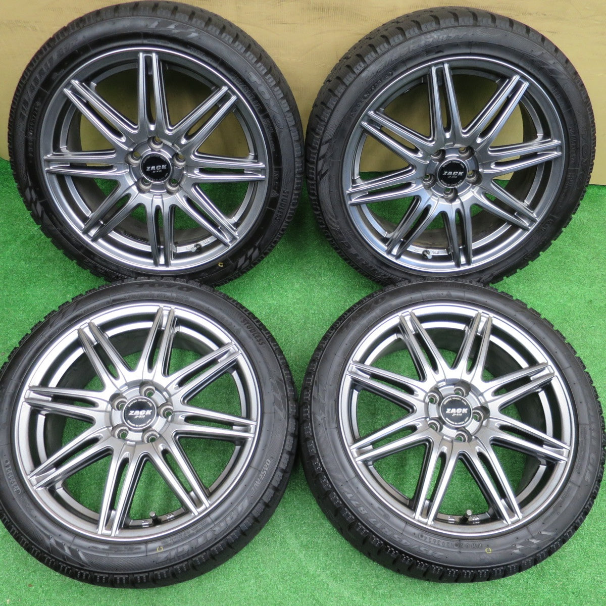 ほぼ未使用！24年！キレイ★86 BRZ 等 215/45R17 スタッドレス トーヨー オブザーブ ガリット GIZ ZACK JP-818 MONZA ザック 17インチ PCD100/5H★5121306NKス