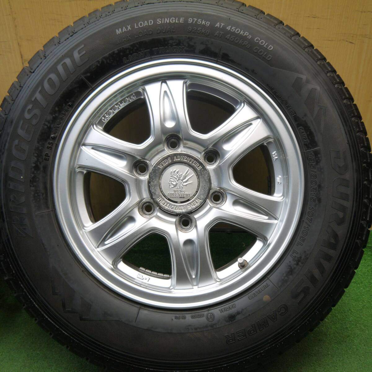 4本価格！23年★KEELER 195/80R15 107/105L ブリヂストン デュラビス CAMPER キーラー 15インチ PCD139.7/6H★5050913Hノ
