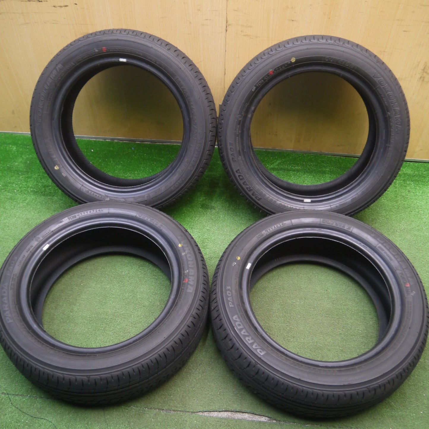 [送料無料] 新車外し！24年★165/55R14C 95/93N ヨコハマ PARADA PA03 タイヤ 14インチ 軽バン 軽トラ ハイゼット エブリイ アトレー N-VAN等★5022608Hノタ
