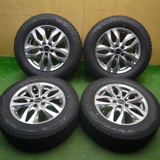 バリ溝！キレイ！8.5分★プリウス 等 195/65R15 スタッドレス ブリヂストン ブリザック VRX2 BALMINUM DS-M バルミナ 15インチ PCD100/5H★6011301Hス