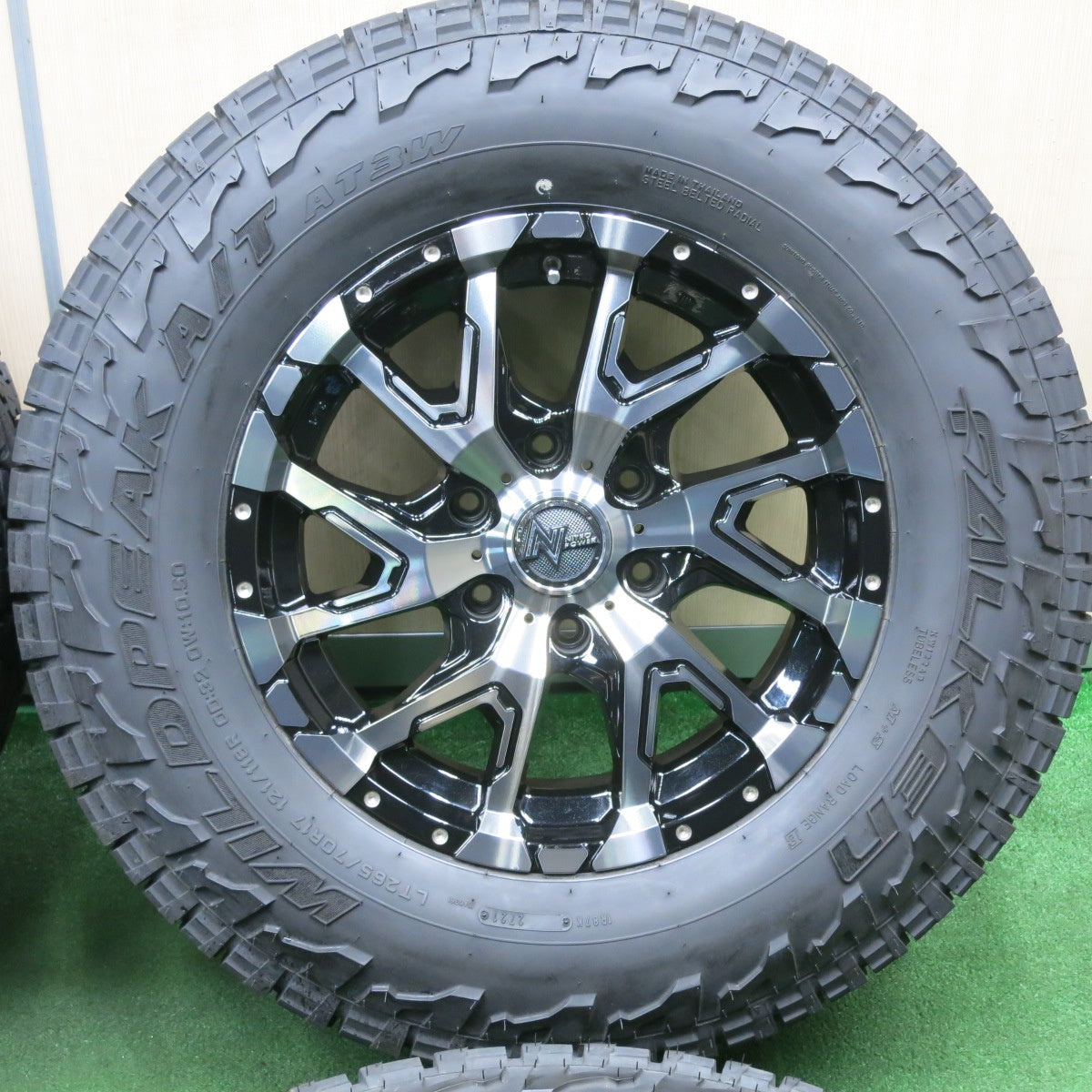 *送料無料* バリ溝！21年！キレイ！9分★NITRO POWER DERINGER 265/70R17 ファルケン WILDPEAK A/T AT3W ナイトロパワー PCD139.7/6H★4040601TNノ