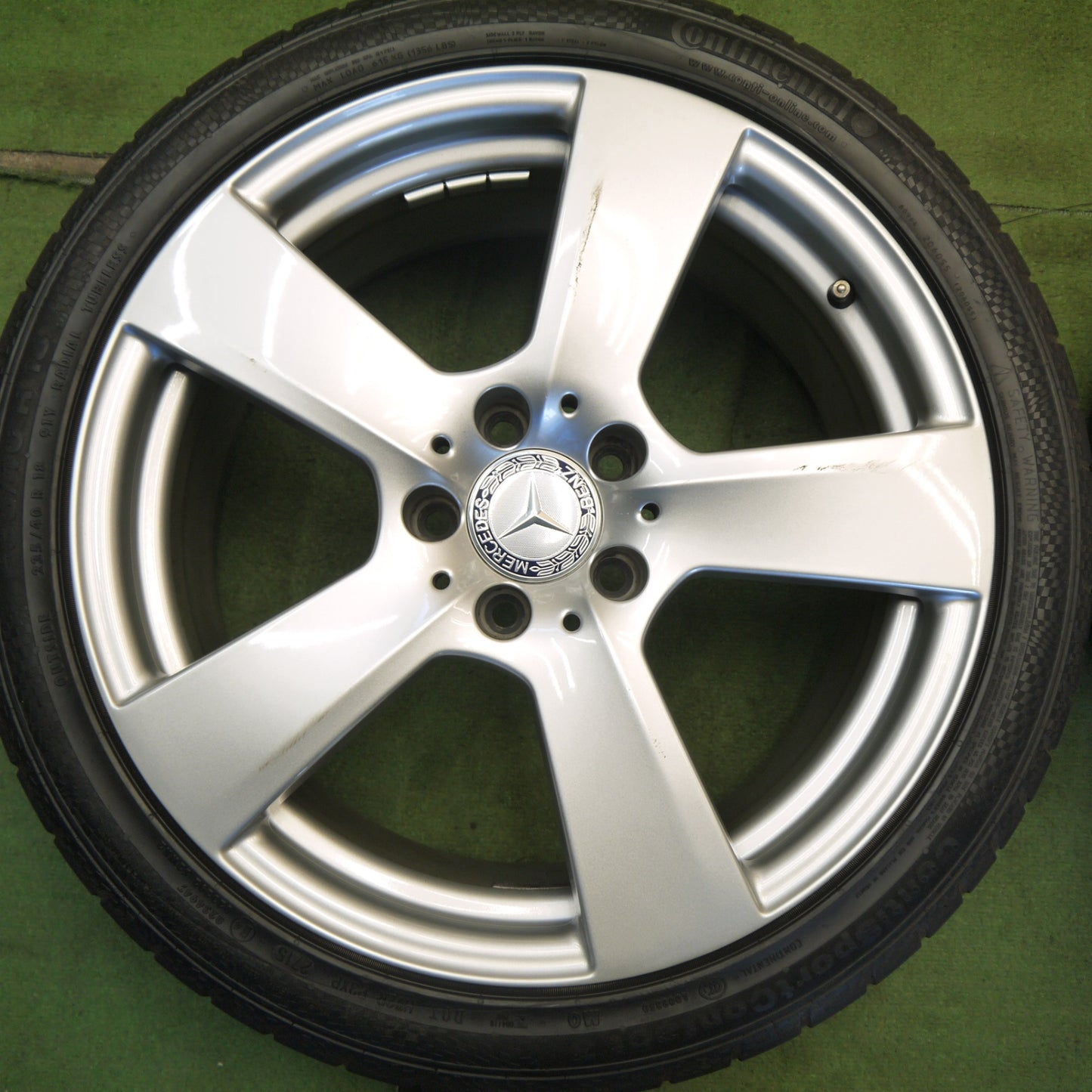 バリ溝！8.5分★ベンツ Eクラス クーペ W207 C207 A207 等 純正 235/40R18 255/35R18 コンチネンタル コンチスポーツ コンタクト3 MO 18インチ PCD114.3/5H★6051512Hノ