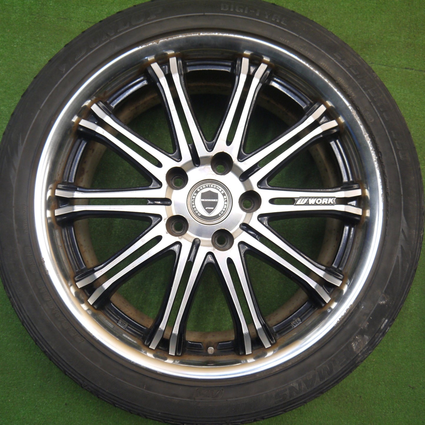 4本価格★WORK SCHWERT SW1 225/45R18 ダンロップ LE MANS LM704 18インチ ワーク シュバート シュヴァート PCD114.3/5H★5120902Hノ
