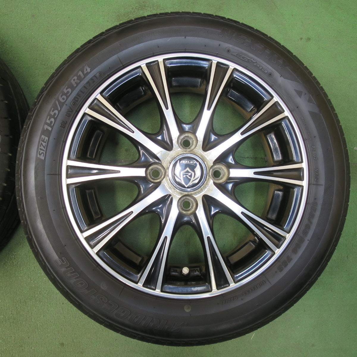 バリ溝！21年！8.5分★155/65R14 ブリヂストン ネクストリー エコピア RiZLEY ライツレー 14インチ PCD100/4H★5102413イノ