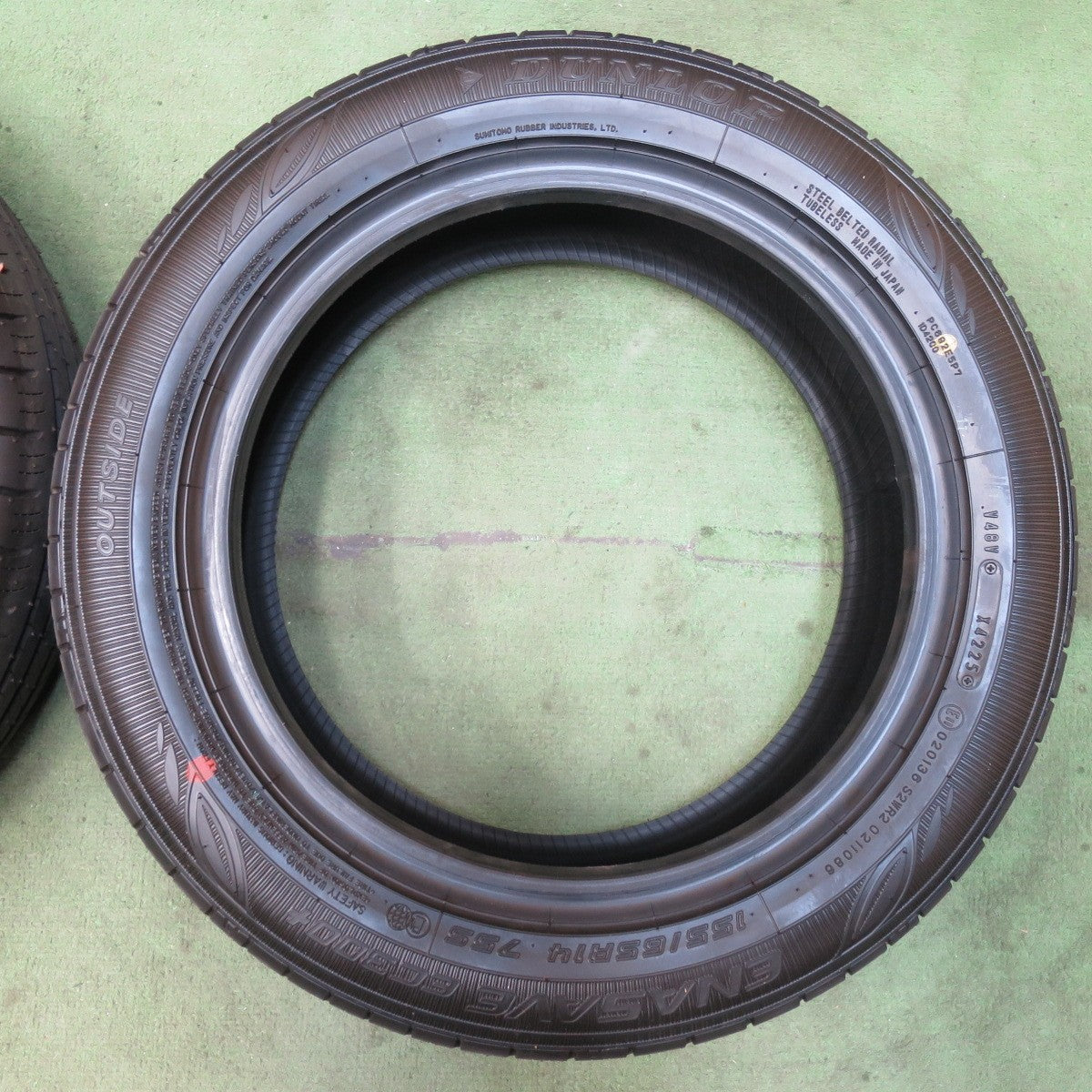 新車外し！25年★155/65R14 ダンロップ エナセーブ EC300+ タイヤ 14インチ ワゴンR ムーブ タント N-BOX スペーシア デイズ 等★5121007イノタ