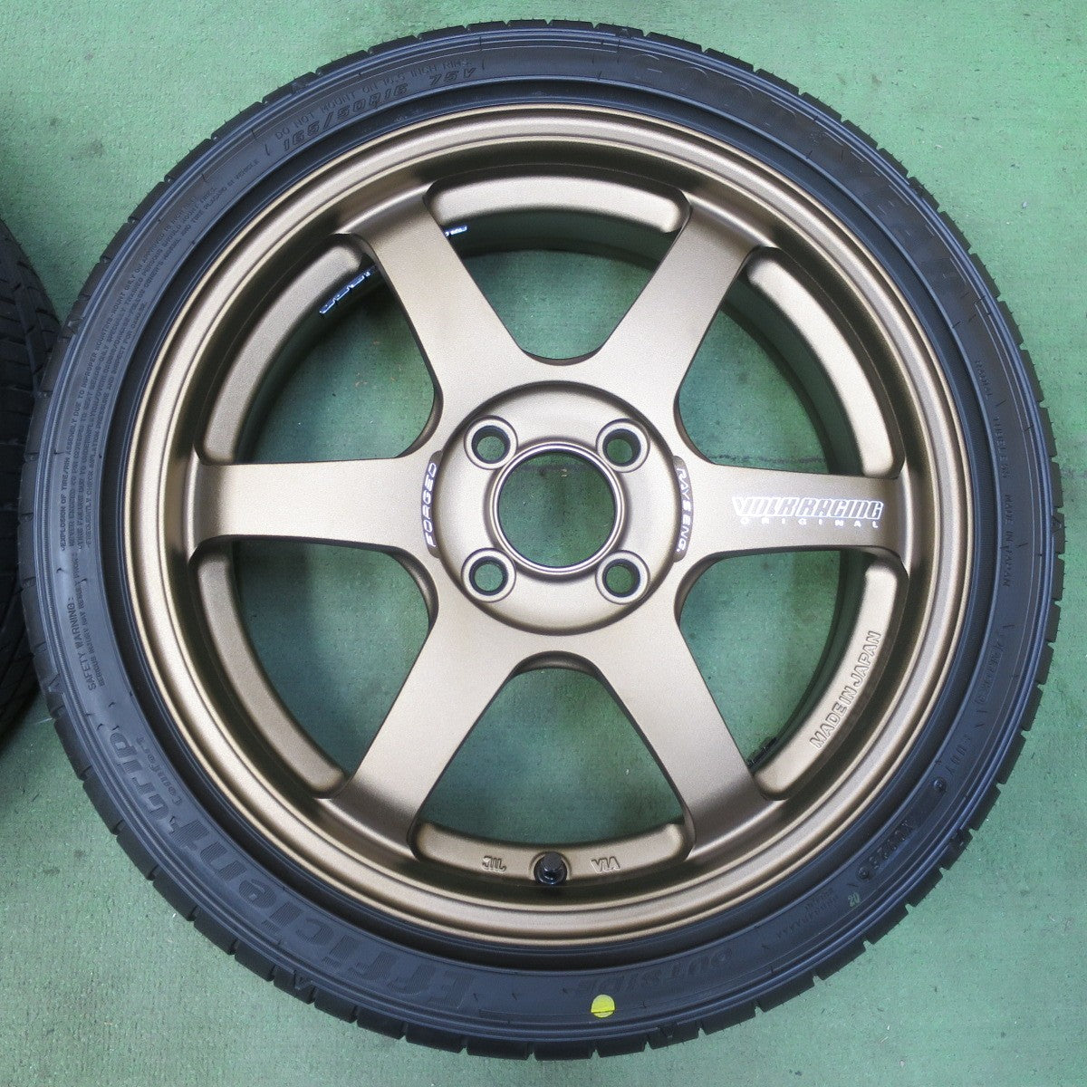 未使用！25年★RAYS TE37 SONIC 鍛造 165/50R16 グッドイヤー EfficientGrip Comfort 16インチ レイズ 軽サイズ PCD100/4H★5092913イノ