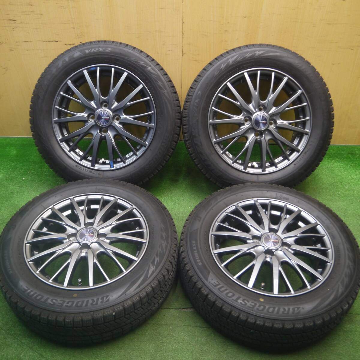 バリ溝！21年！キレイ！8.5分★スタッドレス 175/65R15 ブリヂストン ブリザック VRX2 ravrion RM01 ラブリオン 15インチ PCD100/4H★5020412Hス