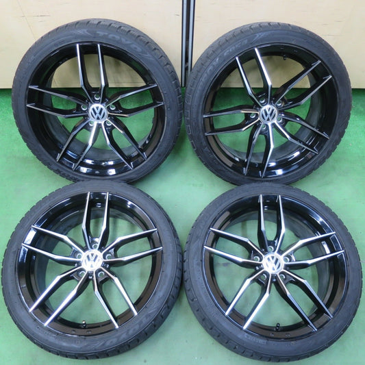 バリ溝！9.5分★ワーゲン 等 Luxury wheels Sharp Blade 225/40R18 スタッドレス トーヨー SNOWPROX S954 18インチ PCD112/5H★5040604IMス