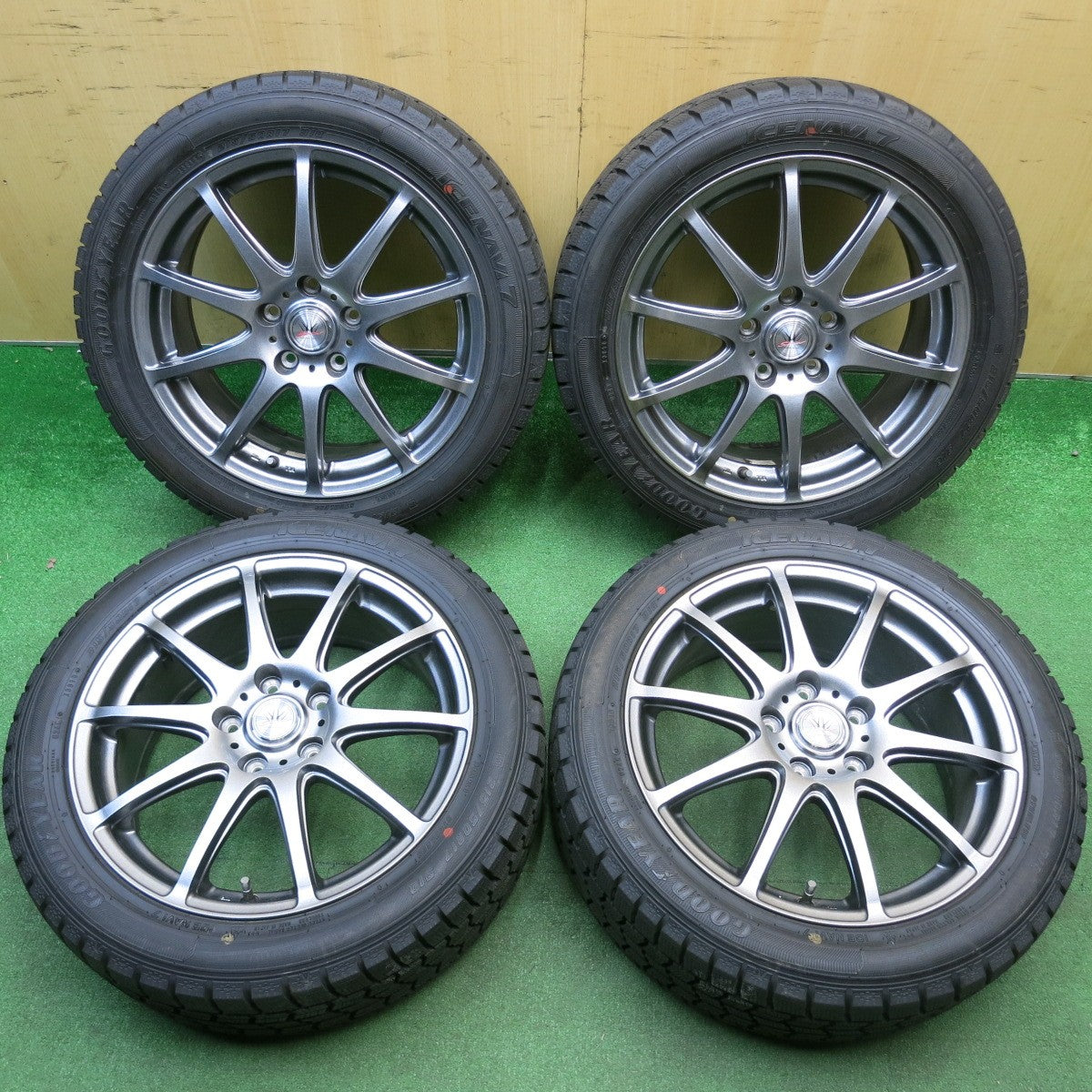 ほぼ未使用！キレイ★LOXARNY SPORT BADX 215/50R17 スタッドレス グッドイヤー アイスナビ7 ロクサーニ スポーツ 17インチ PCD114.3/5H★6012506HAス