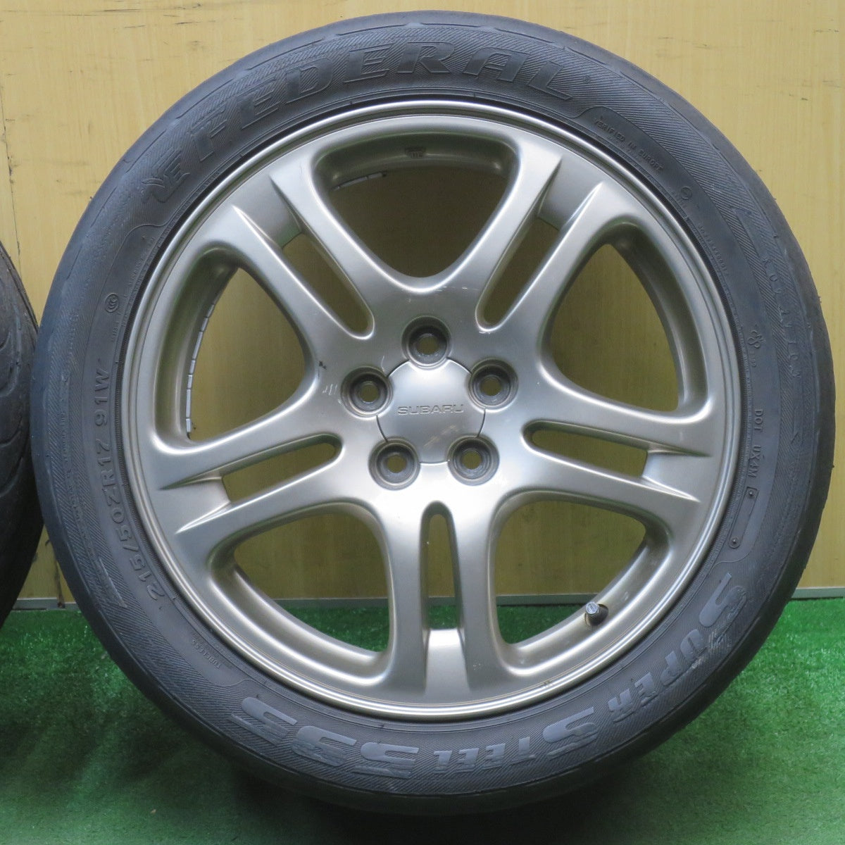 4本価格★スバル BH5 レガシィ 純正 215/50R17 フェデラル SUPER STEEL 595 17インチ PCD100/5H★6041402NJノ