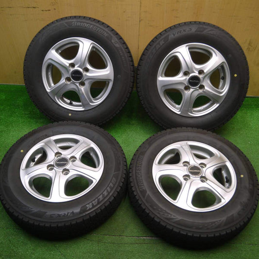 バリ溝！22年！キレイ！9分★スタッドレス 145/80R13 ブリヂストン ブリザック VRX3 BALMINUM バルミナ 13インチ PCD100/4H★5010611Hス
