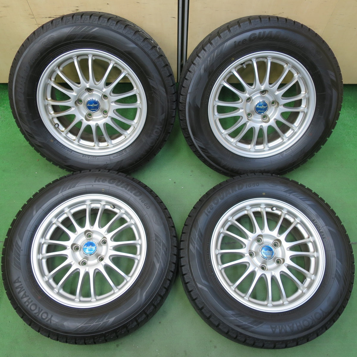 バリ溝！23年！9.5分以上★スタッドレス 215/65R16 ヨコハマ アイスガード iG60 EuroSpeed MANARAY SPORT ユーロスピード マナレイ 16インチ PCD114.3/5H★5062906イス