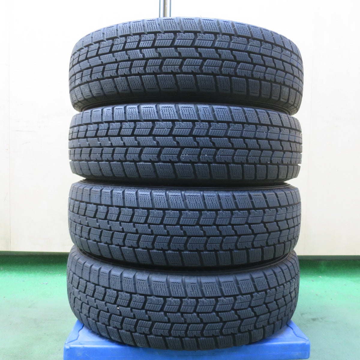 バリ溝！22年！9分◎スタッドレス 155/65R14 グッドイヤー アイスナビ7 JOKER ジョーカー 14インチ PCD100/4H◎6102011イス