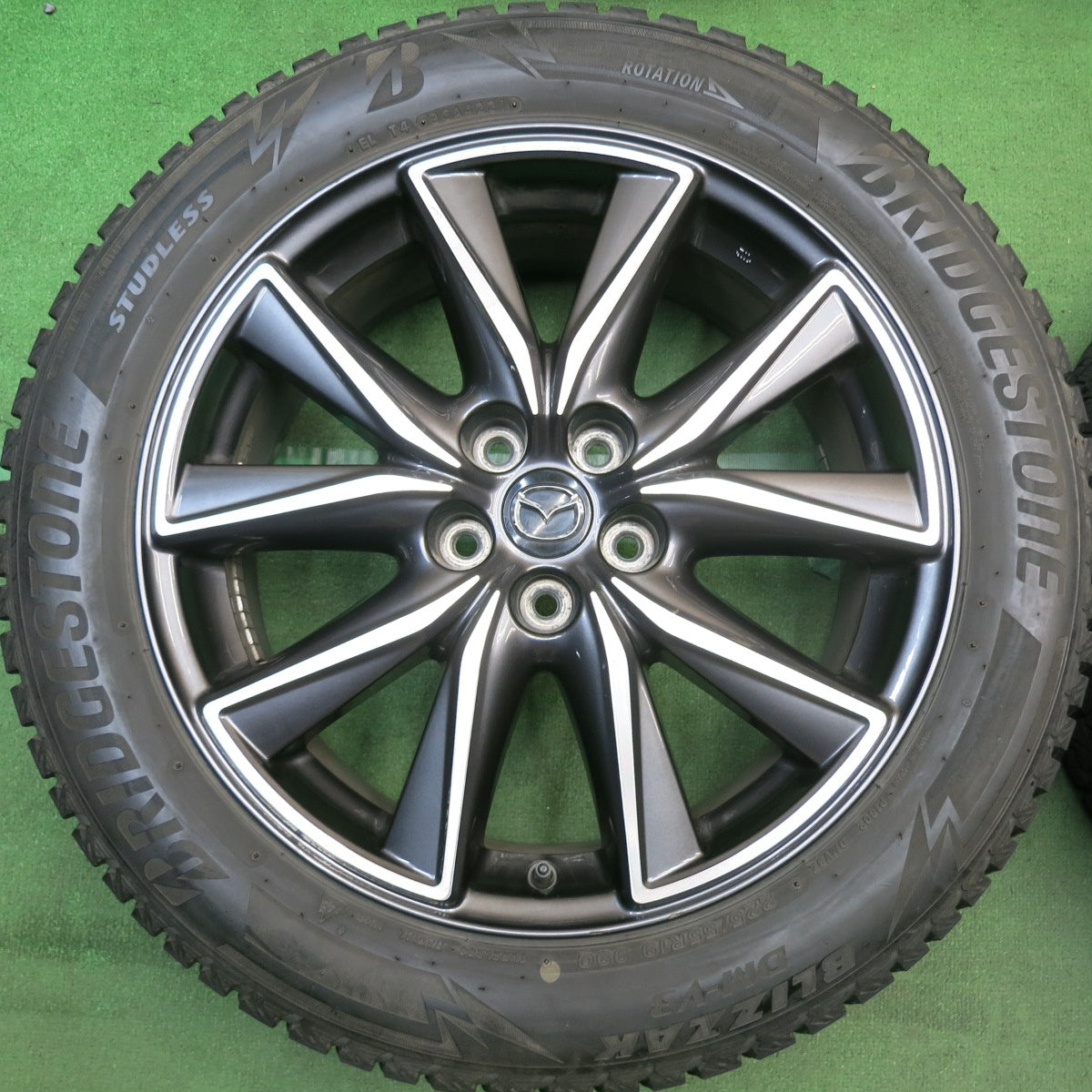 4本価格◎マツダ CX-5 純正 225/55R19 スタッドレス ブリヂストン ブリザック DM-V3 19インチ PCD114.3/5H◎6092407HAス