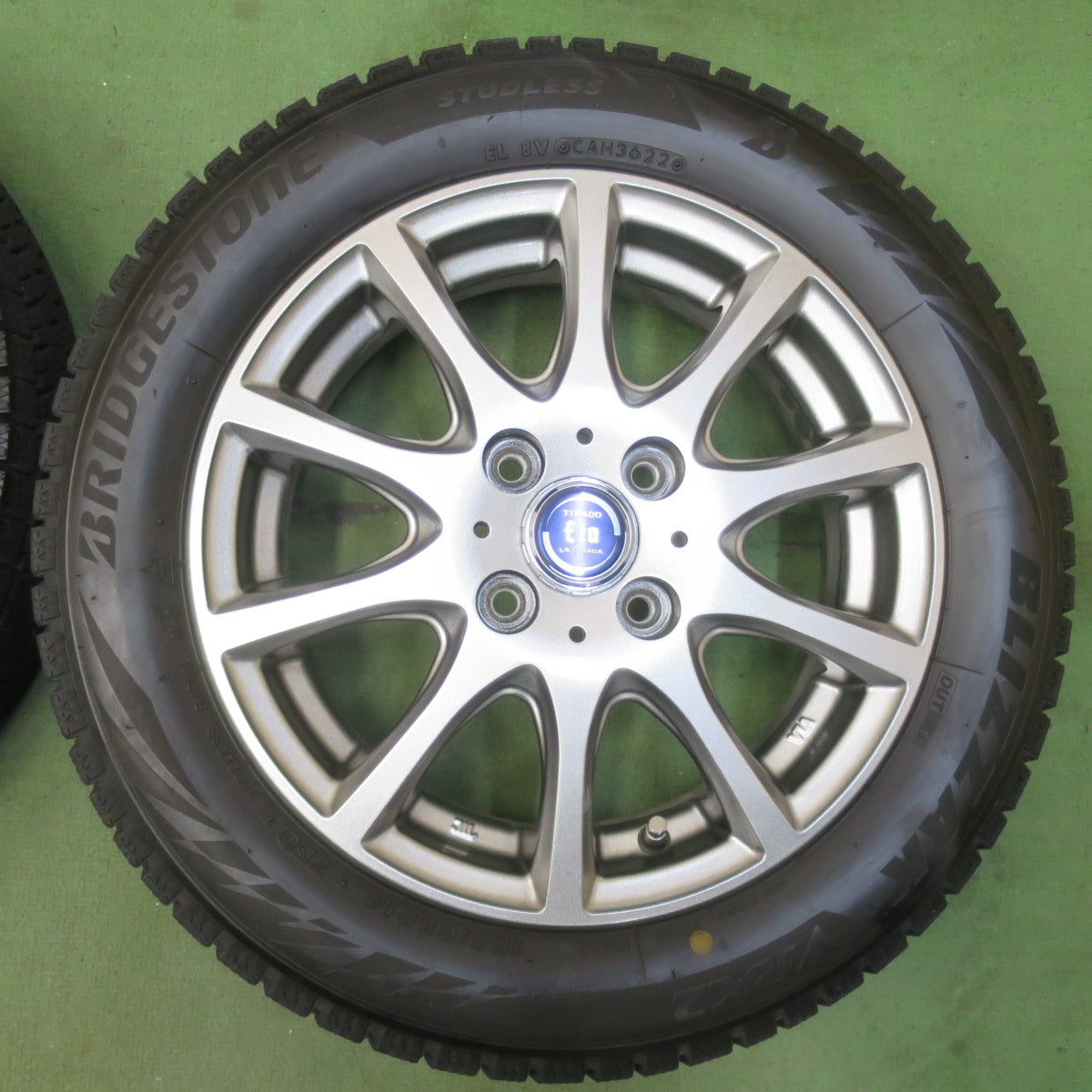 バリ溝！22年！キレイ！9.5分以上★スタッドレス 155/65R14 ブリヂストン ブリザック VRX2 TIRADO Eta LA STRADA ティラード ラストラーダ 14インチ PCD100/4H★6033106イス
