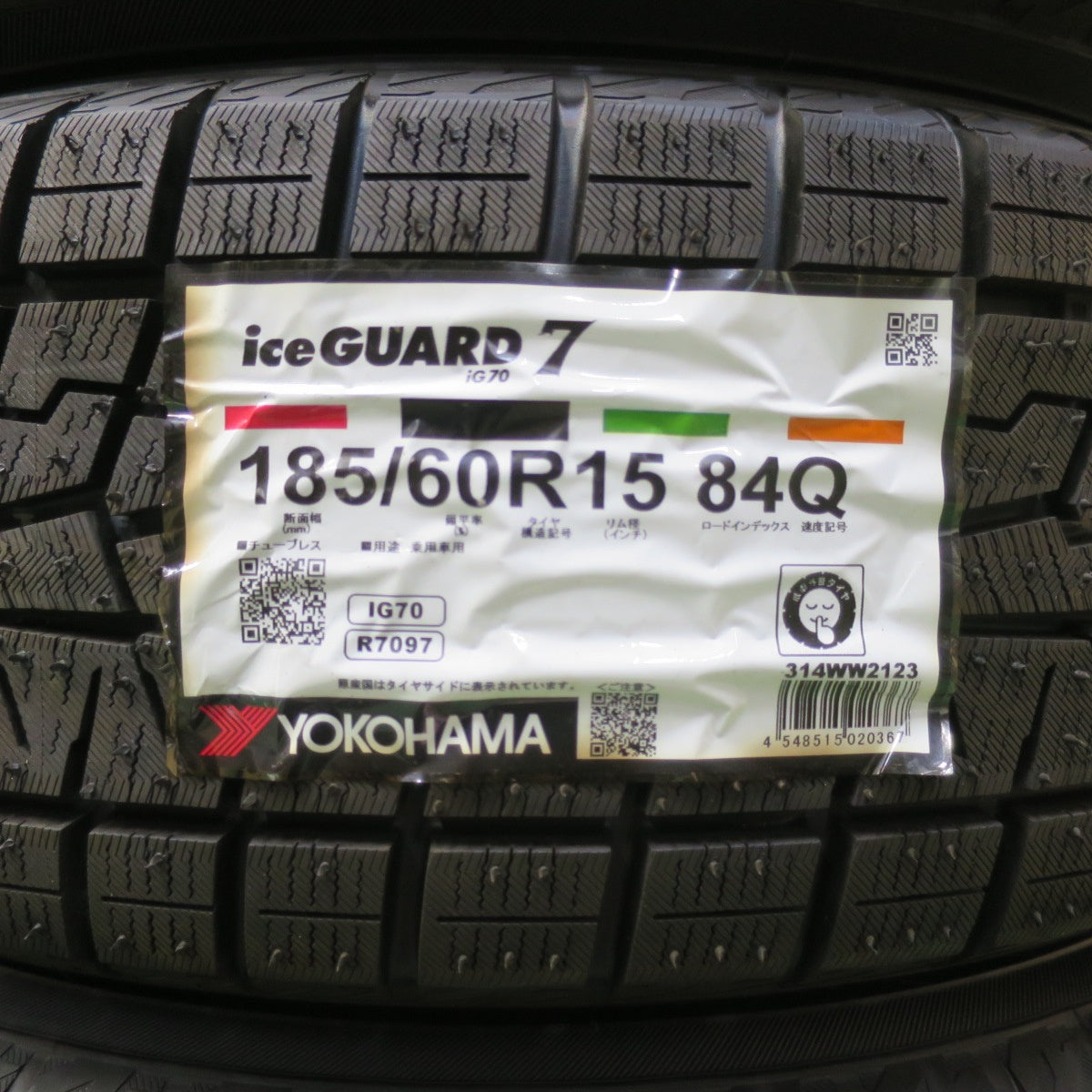 未使用！23年★スタッドレス 185/60R15 ヨコハマ アイスガード iG70 MiLLOUS ミルアス 15インチ PCD100/4H★5080802イス