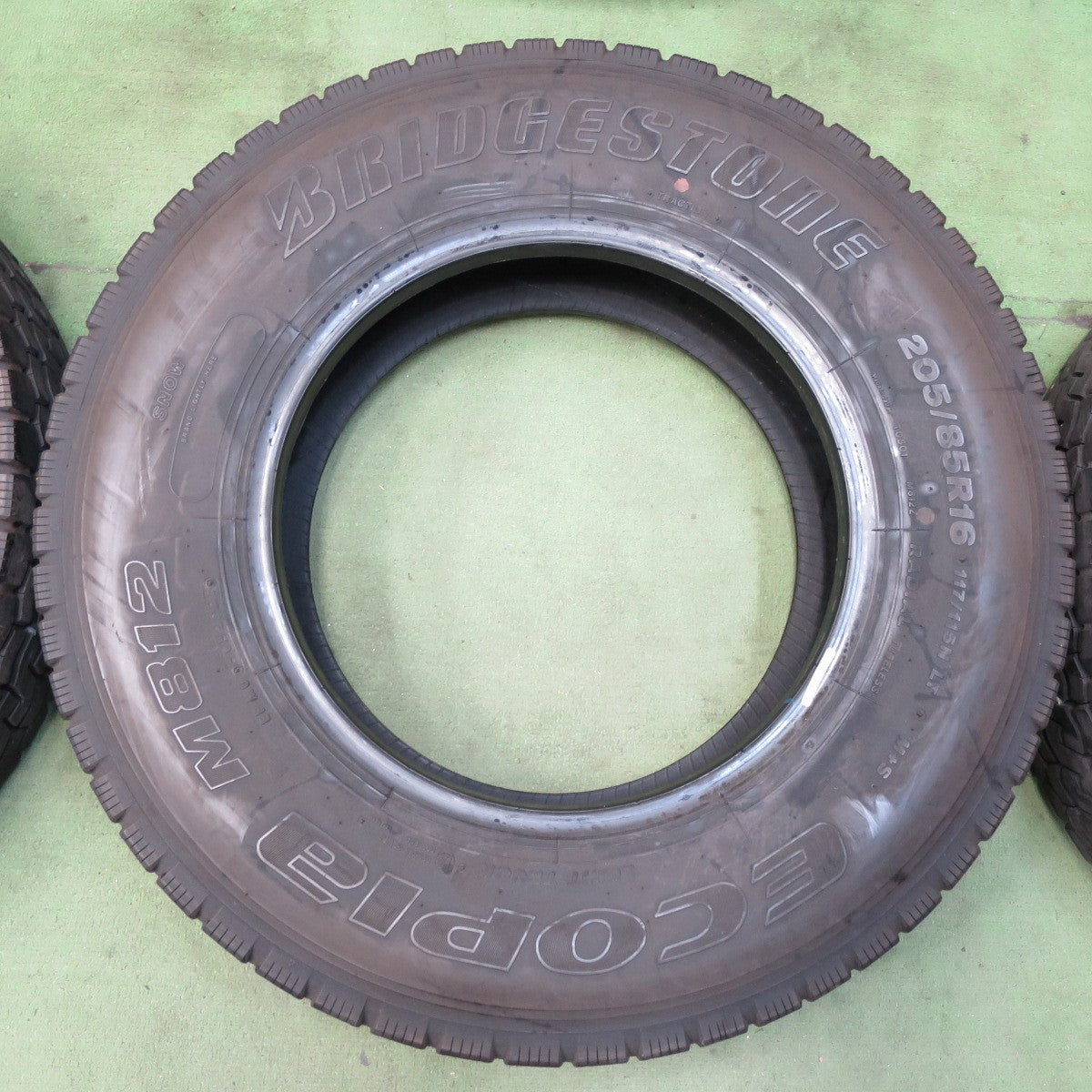 バリ溝！25年！9分！6本★トラック タイヤ 205/85R16 117/115N ブリヂストン エコピア M812 ミックス オールシーズン 16インチ★5101006イスタ