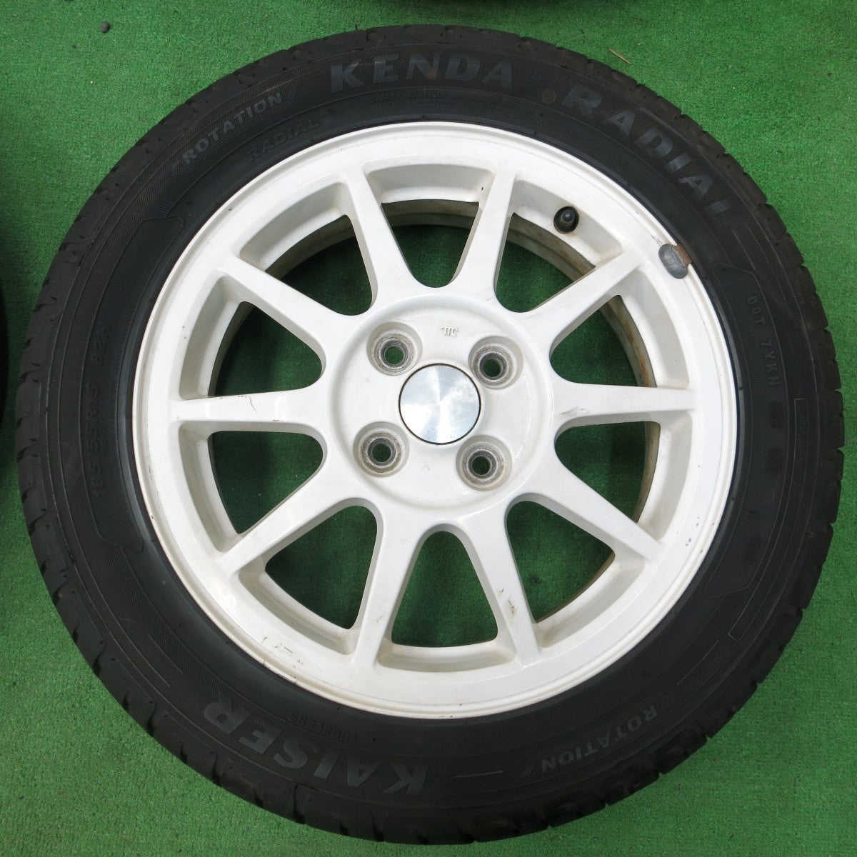 [送料無料] バリ溝！9.5分★スズキ スイフト スポーツ 純正 185/55R15 ケンダ ラジアル カイザー 15インチ PCD100/4H★4051316ナノ