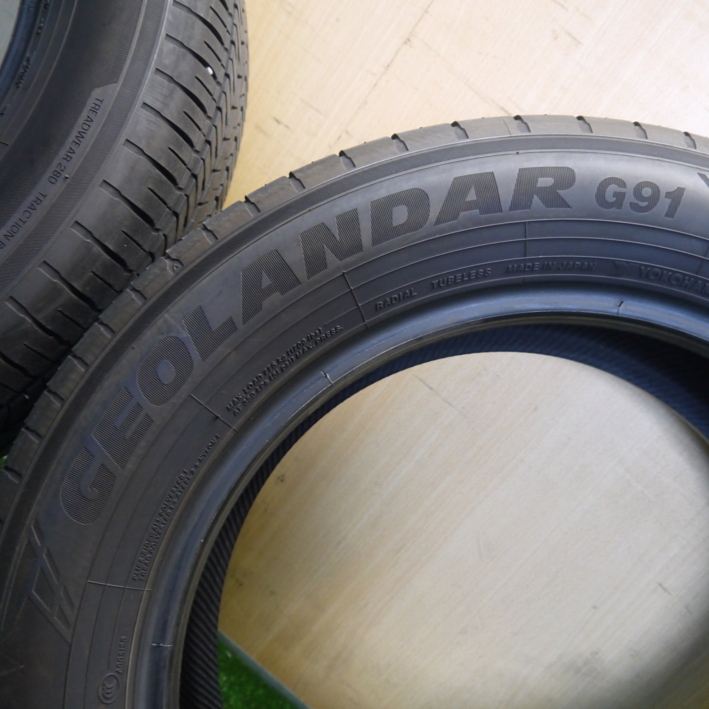 バリ溝！23年！9分！2本★225/60R17 ヨコハマ ジオランダー G91 タイヤ 17インチ クロストレック アウトランダー デリカ D:5 エクストレイル 等★6061704Hノタ