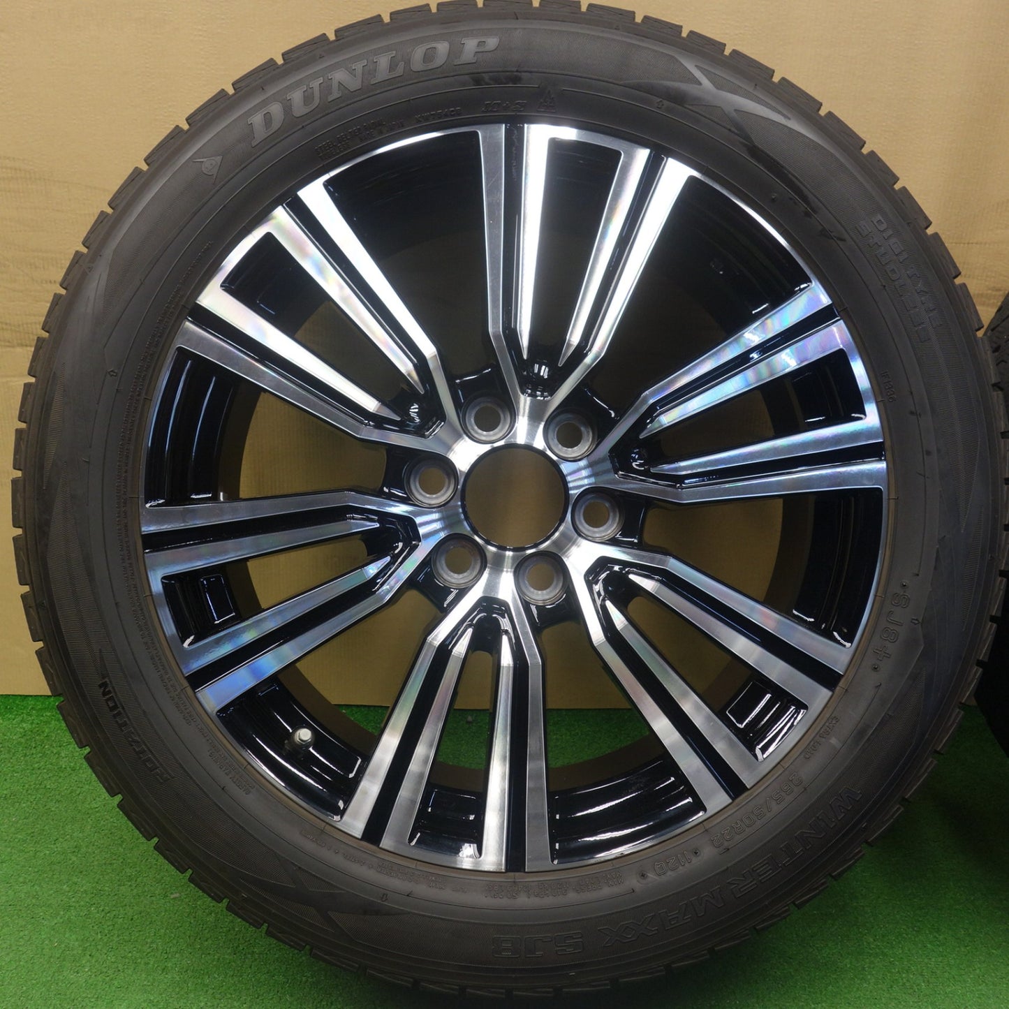 センサー付！バリ溝！22年！キレイ！9.5分★レクサス LX 純正 BBS TY035 265/50R22 スタッドレス ダンロップ ウインターマックス SJ8 22インチ PCD139.7/6H★6042901KTス