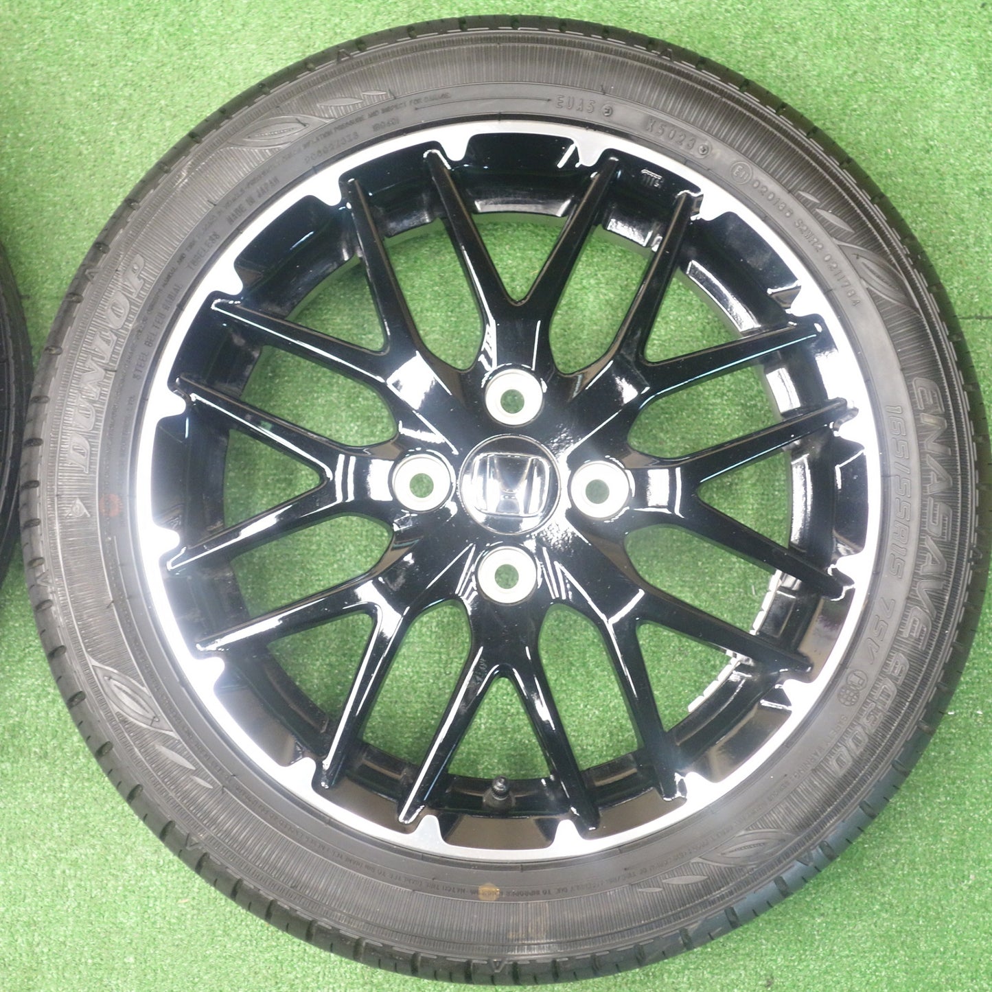 新車外し！23年★ホンダ JF5 JF6 N-BOX カスタム 純正 165/55R15 ダンロップ エナセーブ EC300 15インチ PCD100/4H★6020801KTノ