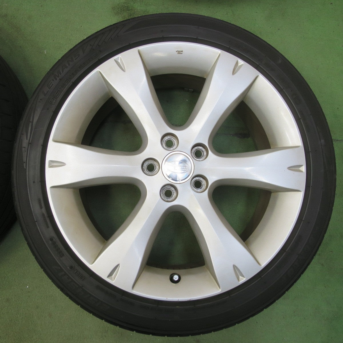 4本価格★スバル レガシィ 純正 215/45R17 ダンロップ LE MANS V ルマン5 17インチ PCD100/5H★6052908イノ