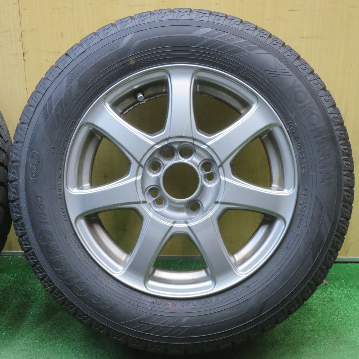 バリ溝！24年！9.5分★スタッドレス 175/70R14 ヨコハマ アイスガード iG60 社外 アルミ PCD100/4H 5H マルチ★6051101NJス