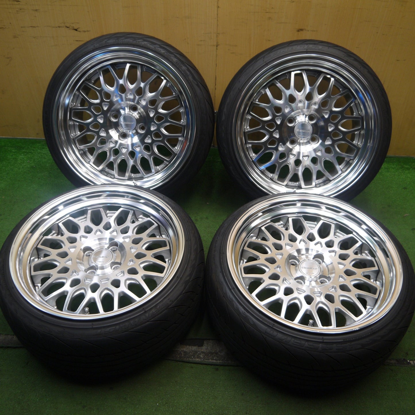 バリ溝！24年！キレイ！9分★WORK Seeker SKX 195/40R17 ファイナリスト 595 EVO ワーク シーカー 17インチ PCD100/4H★5082902Hノ