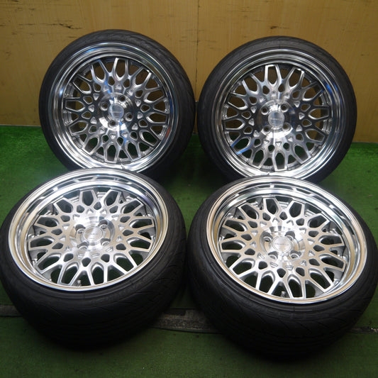 バリ溝！24年！キレイ！9分★WORK Seeker SKX 195/40R17 ファイナリスト 595 EVO ワーク シーカー 17インチ PCD100/4H★5082902Hノ