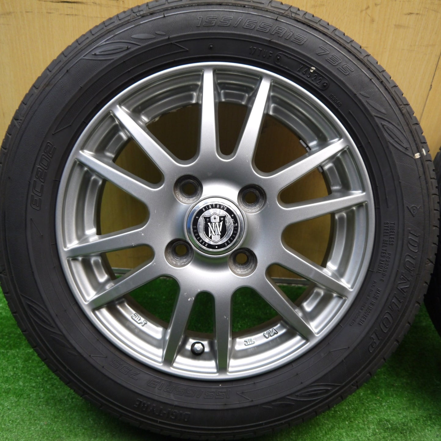 バリ溝！22年！8.5分★155/65R13 ダンロップ EC202 NIRVANA NV ニルバーナ ニルヴァーナ 13インチ PCD100/4H★5051301Hノ