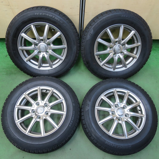 バリ溝！21年！9分★スタッドレス 195/65R15 ブリヂストン アイスパートナー2 SIBILLA NEXT GS-5 シビラ 15インチ PCD114.3/5H★5111404イス