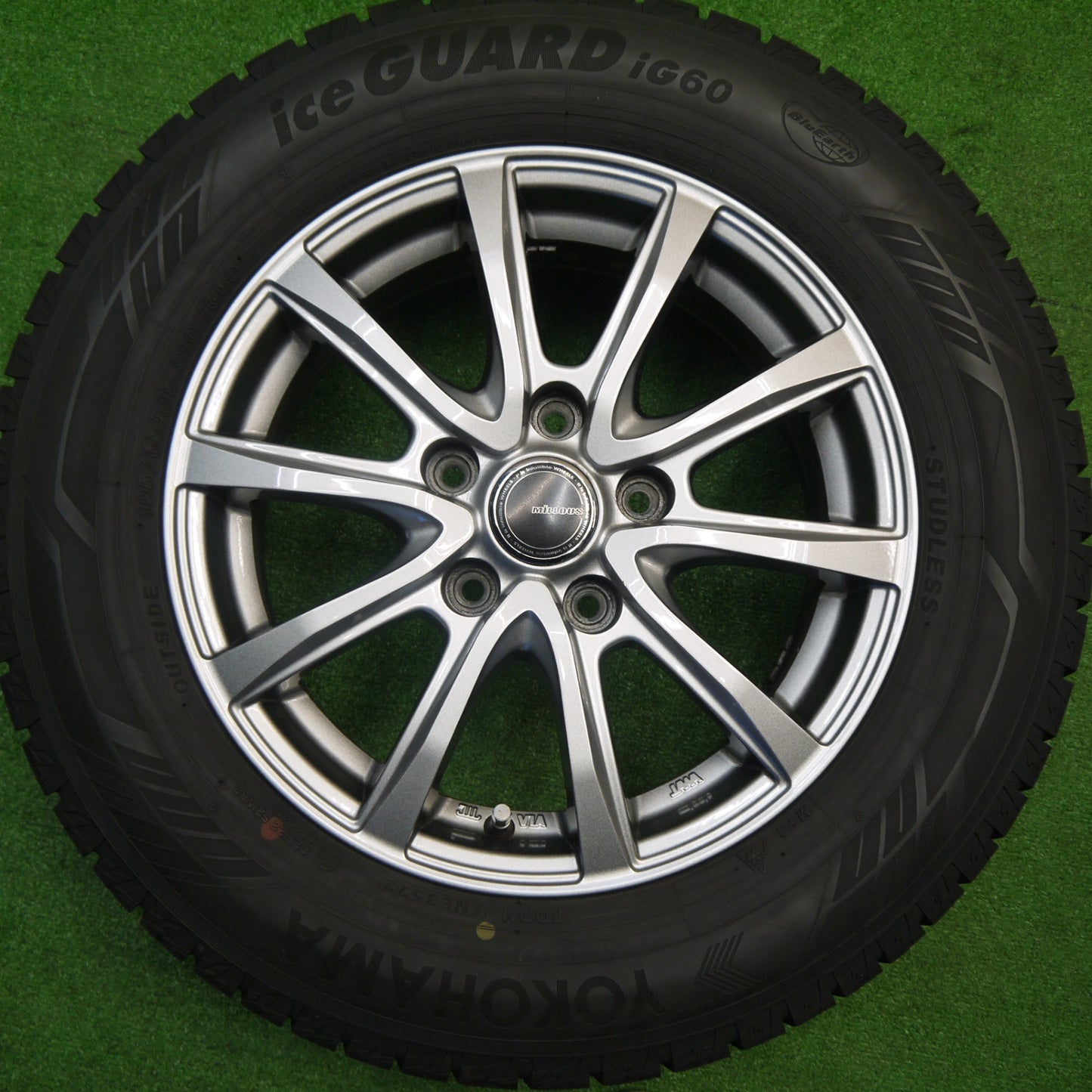 バリ溝！22年！キレイ！8.5分★スタッドレス 195/65R15 ヨコハマ アイスガード iG60 MiLLOUS ミルアス 15インチ PCD114.3/5H★5102805Hス