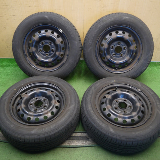 バリ溝！24年！8.5分◎195/65R15 グッドイヤー EfficientGrip ECO Hybrid スチール ホイール 15インチ PCD114.3/5H◎6090706Hノ