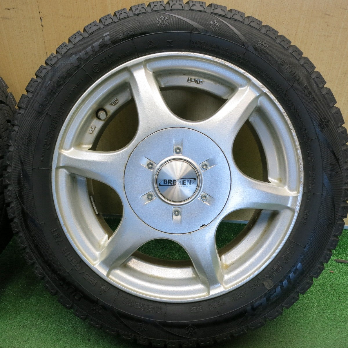 バリ溝！22年！9分◎スタッドレス 155/65R13 ハイフライ Win-turi 212 BREMEN ブレーメン 13インチ PCD100 110 114.3/4H マルチ◎6071601HAス