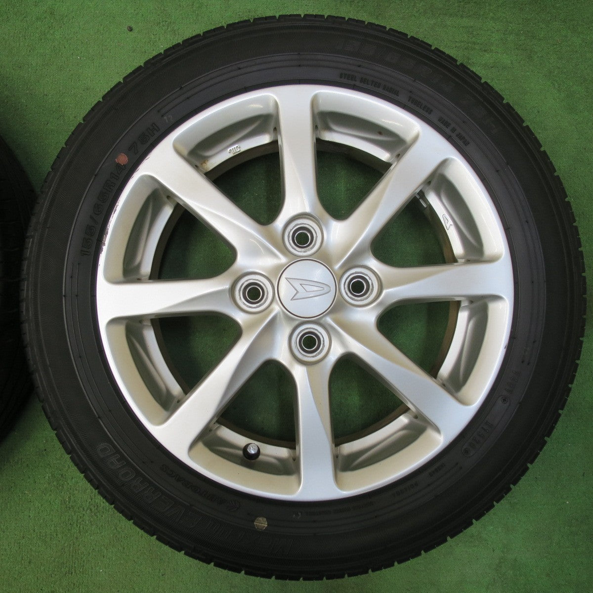[送料無料] 4本価格★ダイハツ ムーヴ タント 純正 155/65R14 オートバックス Maxrun EVERROAD 14インチ PCD100/4H★5012705イノ