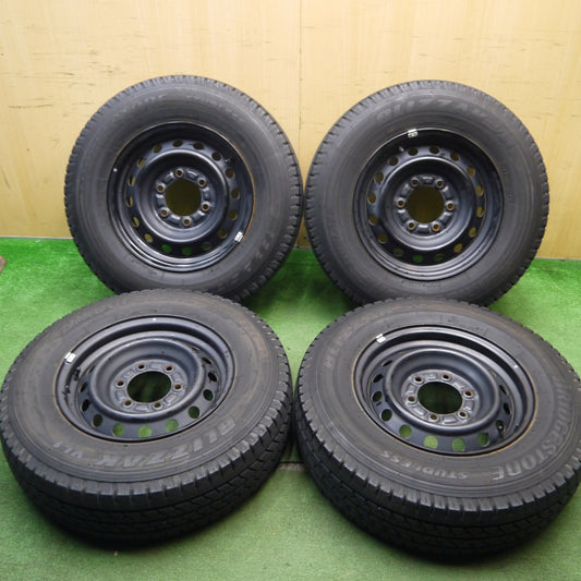 バリ溝！9.5分★トヨタ ハイエース 純正 スチール 195/80R15 107/105L スタッドレス ブリヂストン ブリザック VL1 15インチ PCD139.7/6H★5050901Hス