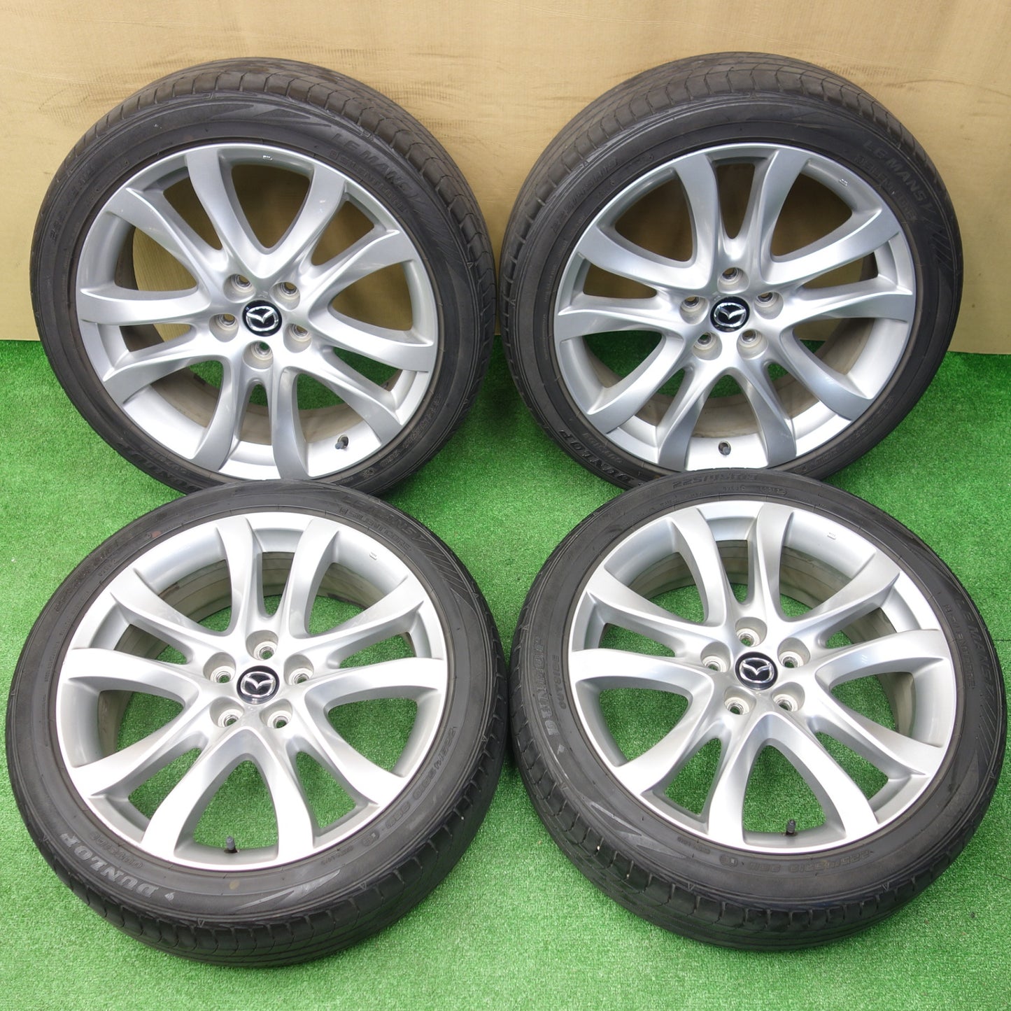 4本価格★マツダ GJ アテンザ 純正 225/45R19 ダンロップ LE MANS V ルマン5 19インチ PCD114.3/5H★5121101KTノ