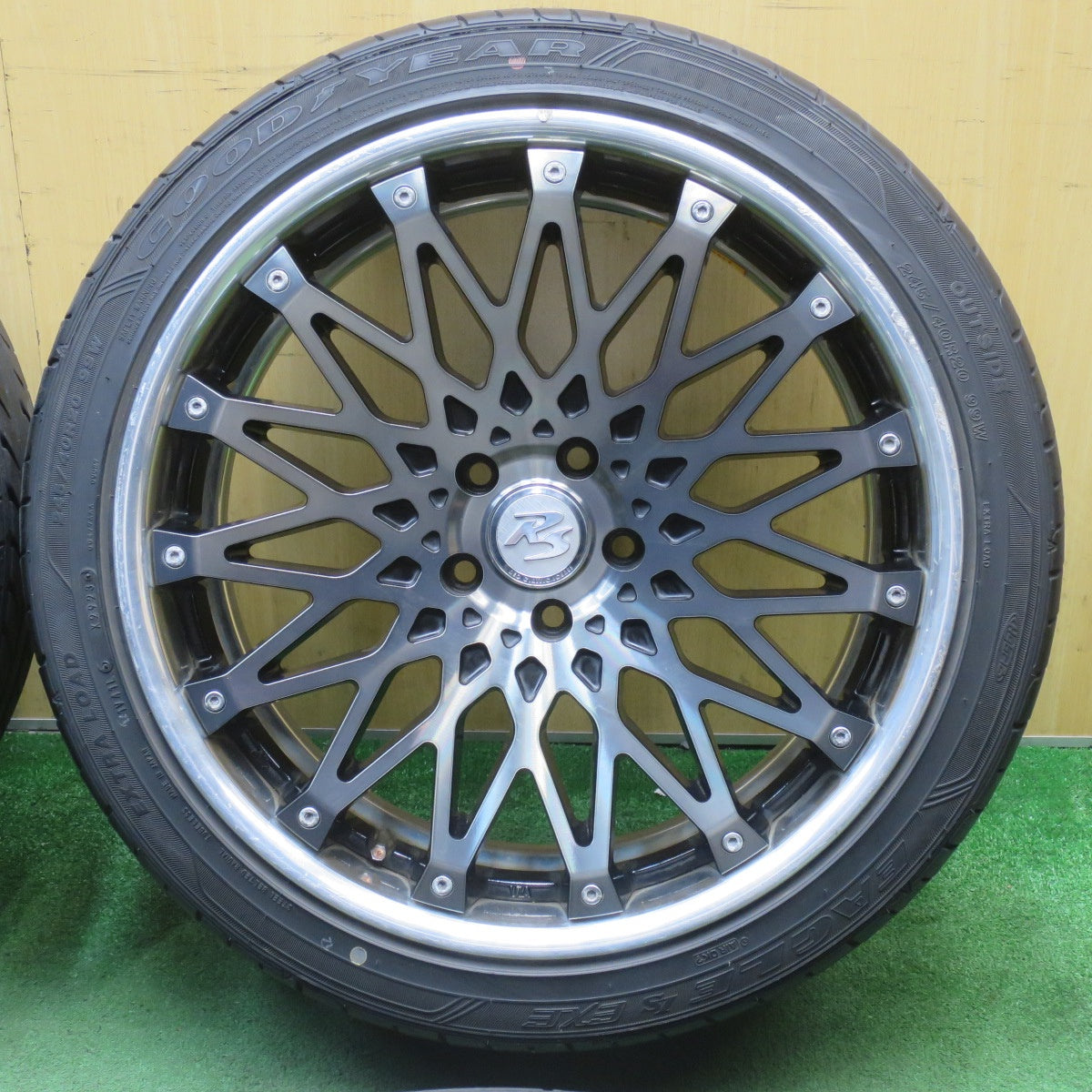 バリ溝！23年！キレイ！9分★RS CV WIRE CRIMSON 245/40R20 グッドイヤー イーグル LS EXE クリムソン 20インチ PCD114.3/5H★6051506NJノ