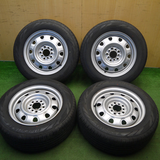 バリ溝！22年！キレイ！9.5分★195/65R15 ヨコハマ BluEarth-RV RV03 スチール ホイール ブルーアース 15インチ PCD100 114.3/5H マルチ★6033001Hノ