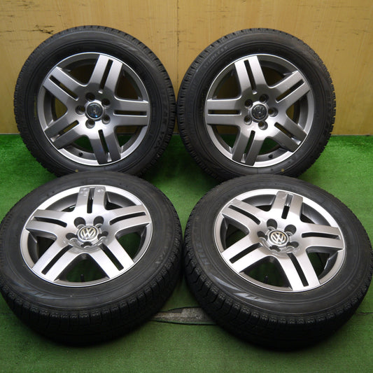 バリ溝！9分★ワーゲン ポロ 純正 185/60R15 スタッドレス ブリヂストン ブリザック VRX 15インチ PCD100/5H★5053006Hス