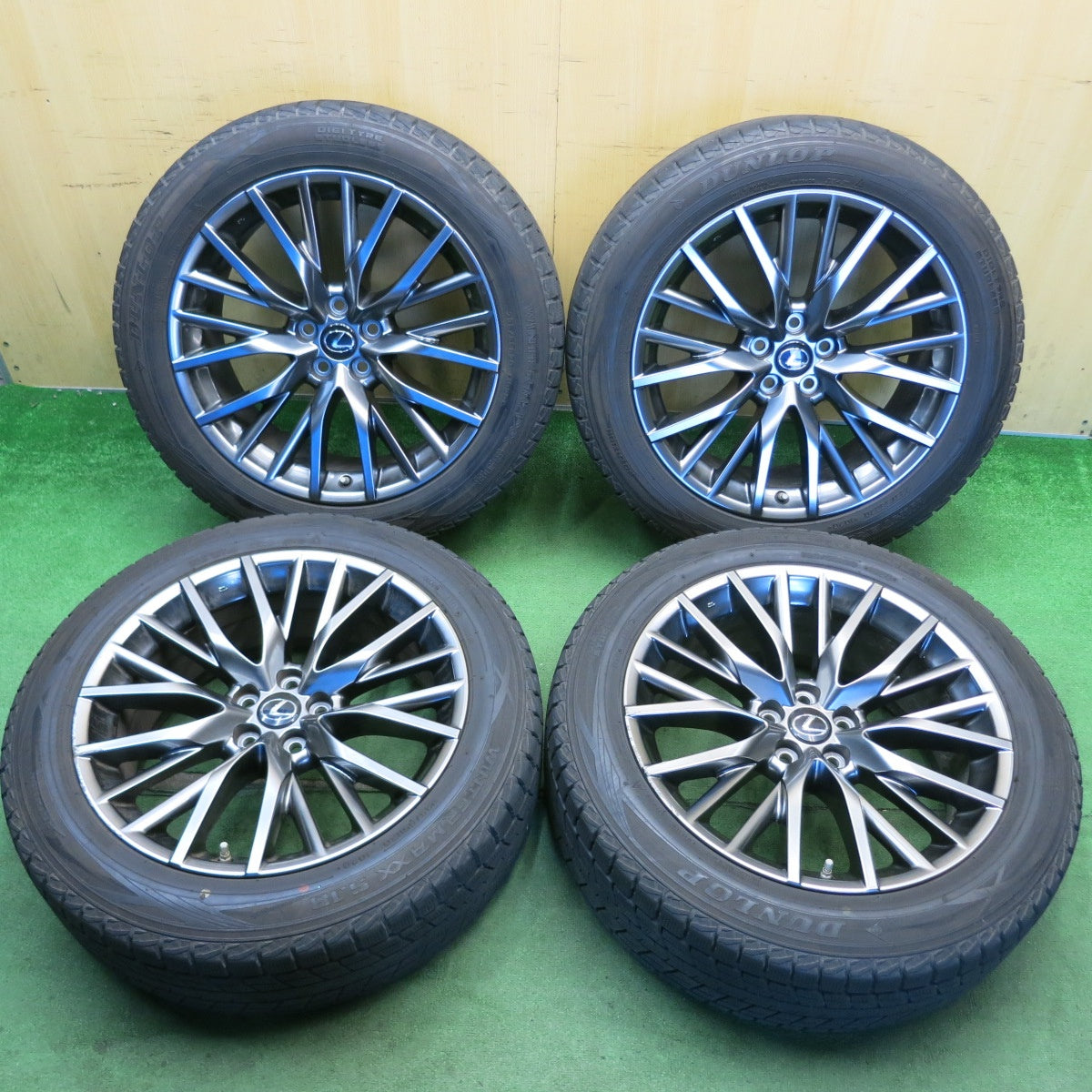 4本価格◎レクサス RX Fスポーツ 純正 235/55R20 スタッドレス ダンロップ ウインターマックス SJ8 20インチ PCD114.3/5H◎6071902HAス