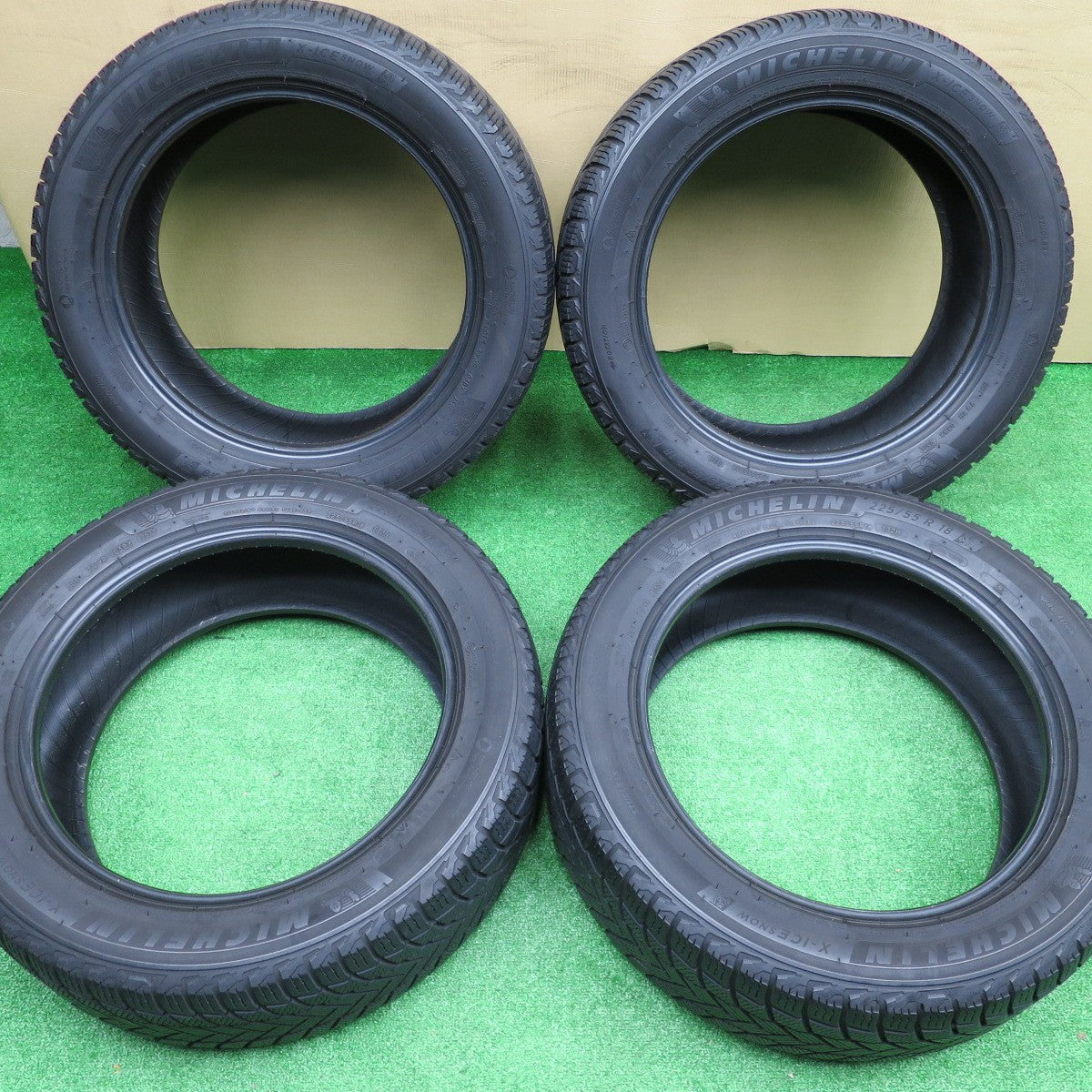 バリ溝！21年！9分★スタッドレス 225/55R18 ミシュラン X-ICE SNOW タイヤ 18インチ エクストレイル フォレスター アウトランダー デリカ D:5 等★5120502NKスタ