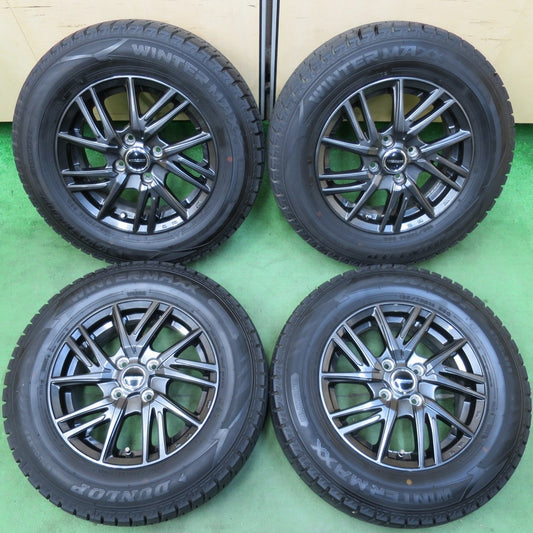 バリ溝！21年！キレイ！9.5分以上★スタッドレス 185/70R14 ダンロップ ウインターマックス WM02 WAREN ヴァーレン 14インチ PCD100/4H★5021114イス