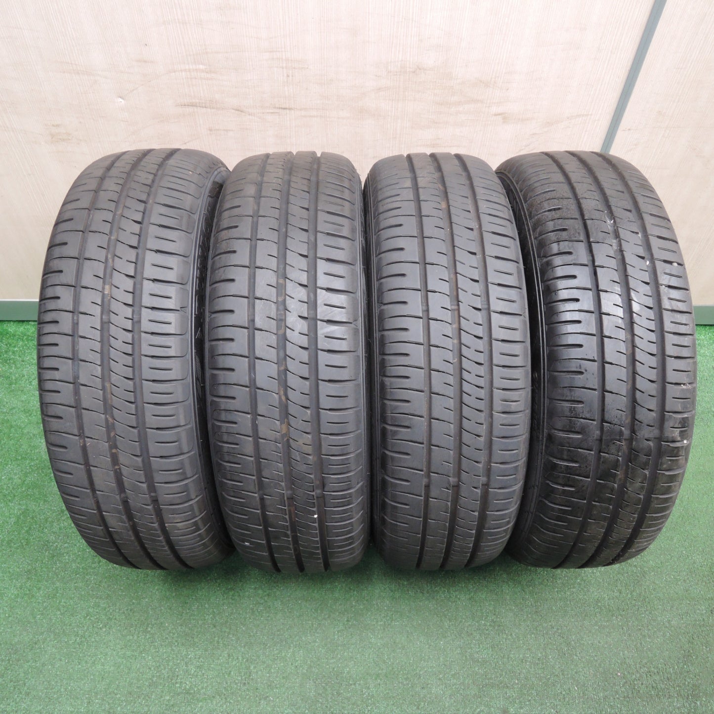 *送料無料* 超バリ溝！20年！ほぼ10分★ホンダ GE8 フィット RS 純正 185/55R16 ダンロップ エナセーブ EC204 16インチ PCD100/4H★4031903TNノ