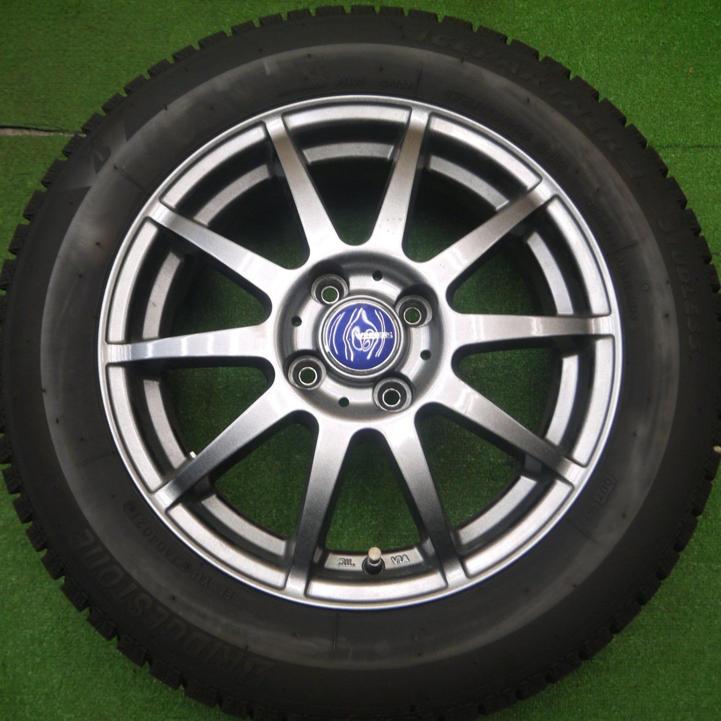 [送料無料] バリ溝！21年！キレイ！9.5分★スタッドレス 175/65R15 ブリヂストン アイスパートナー2 WINNERS ウィナーズ 15インチ PCD100/4H★4112606Hス