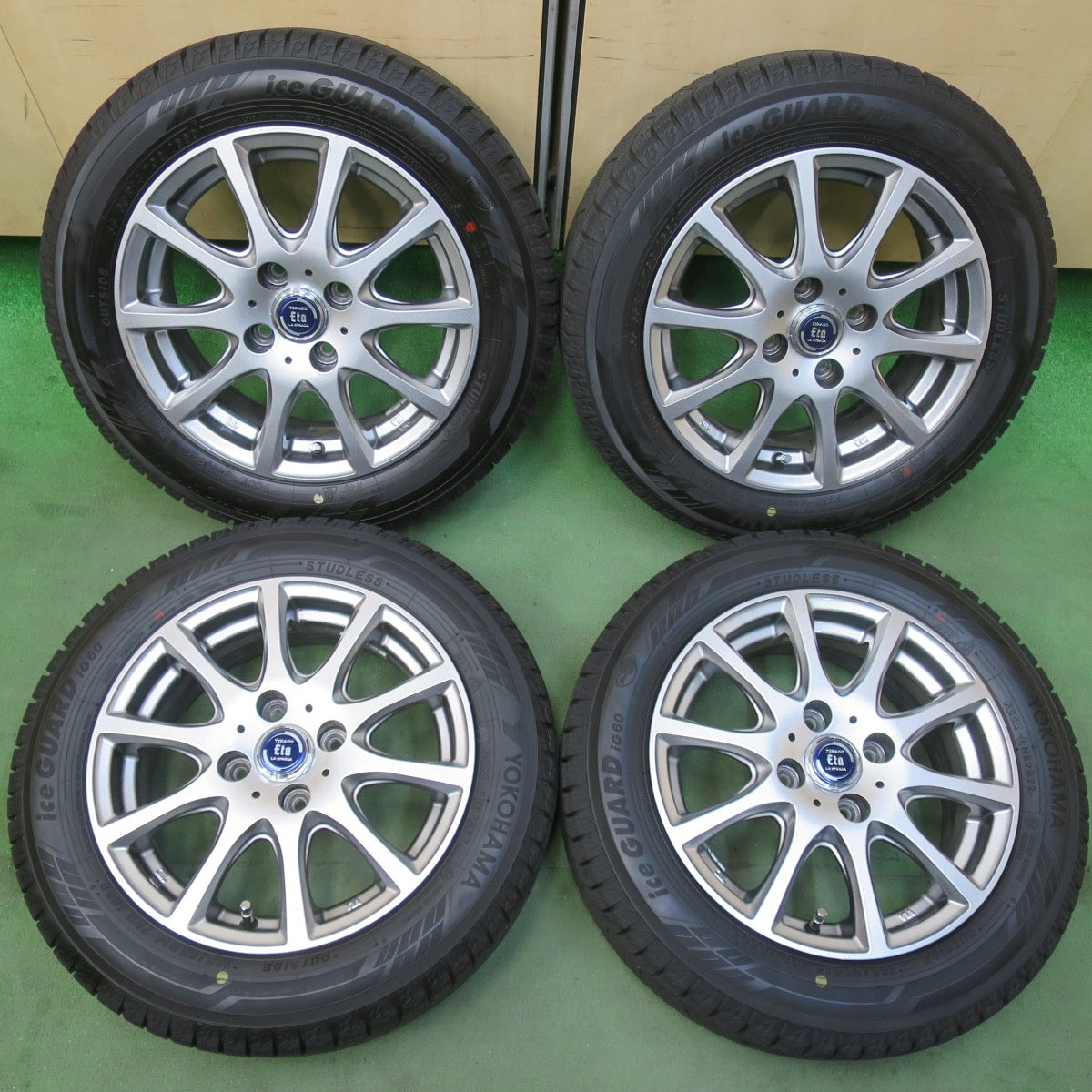バリ溝！24年！ほぼ10分★スタッドレス 165/65R14 ヨコハマ アイスガード iG60 TIRADO Eta LA STRADA ティラード ラストラーダ 14インチ PCD100/4H★5110802イス